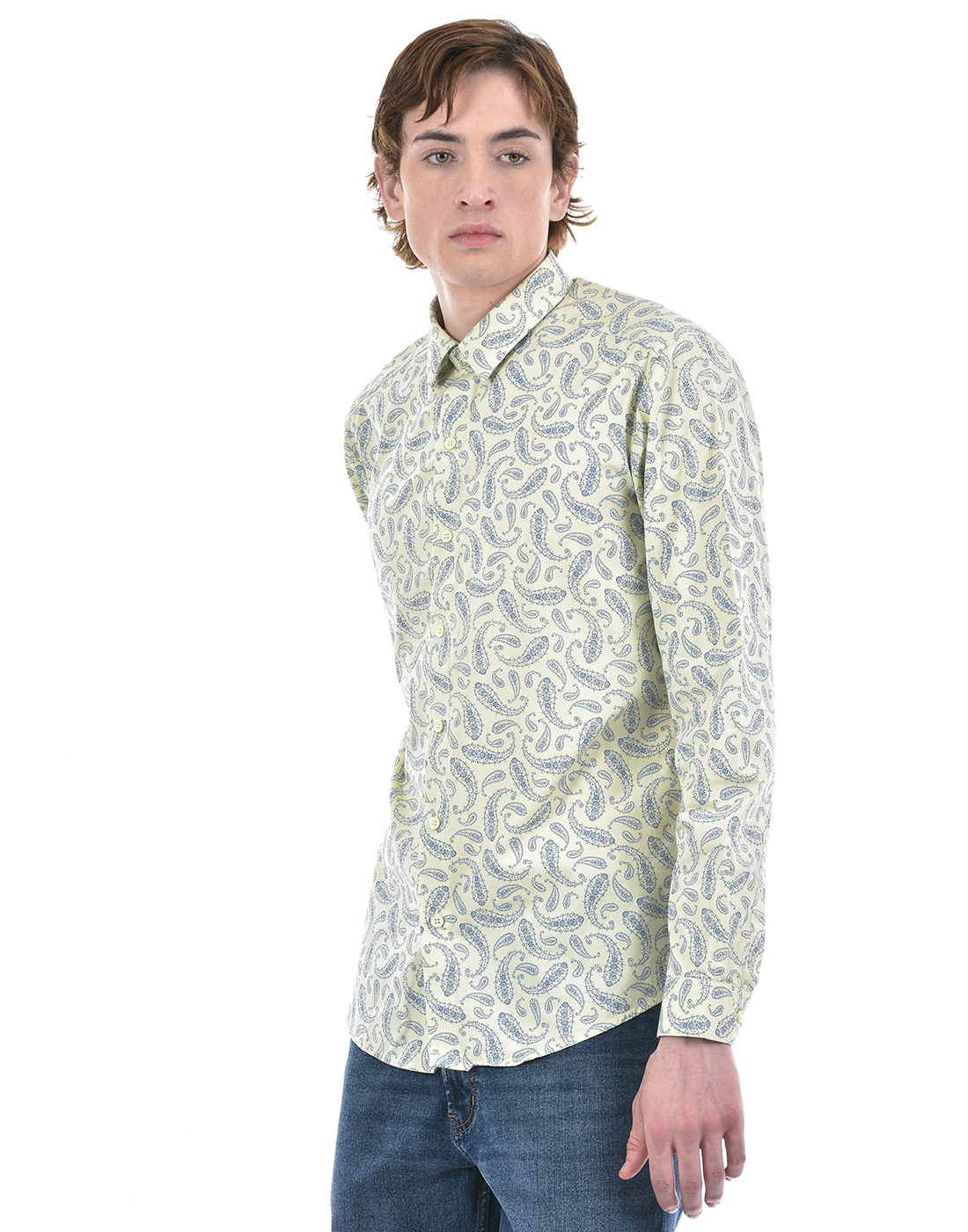 Numero Uno Men Paisley Cream Shirt